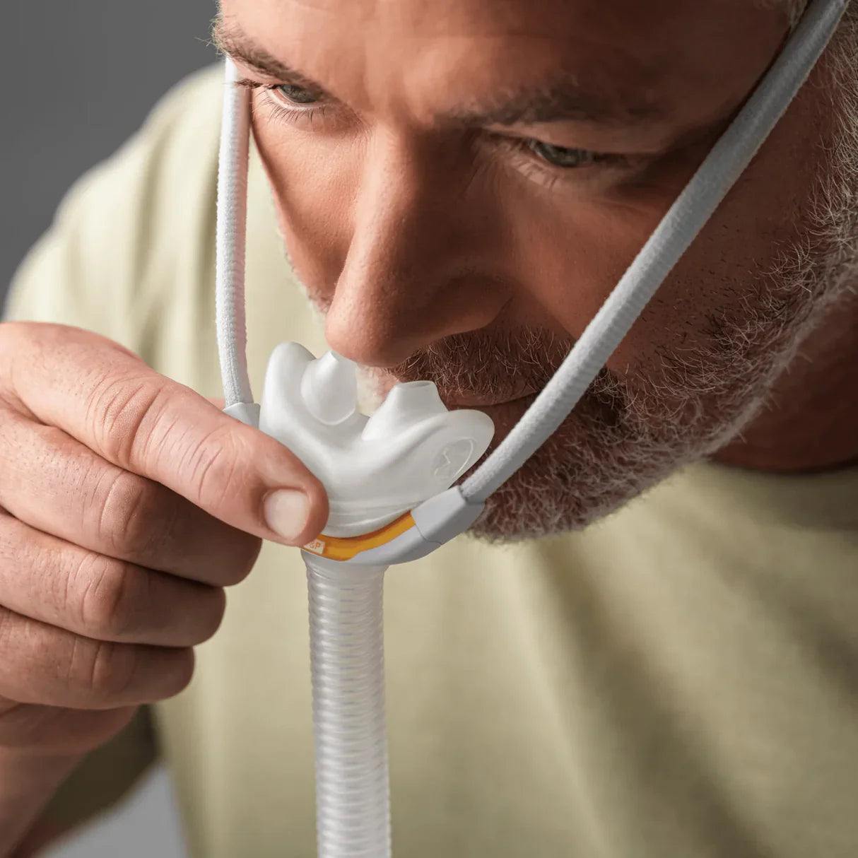 Nasal pillows CPAP masks and accessories for sleep apnea therapy