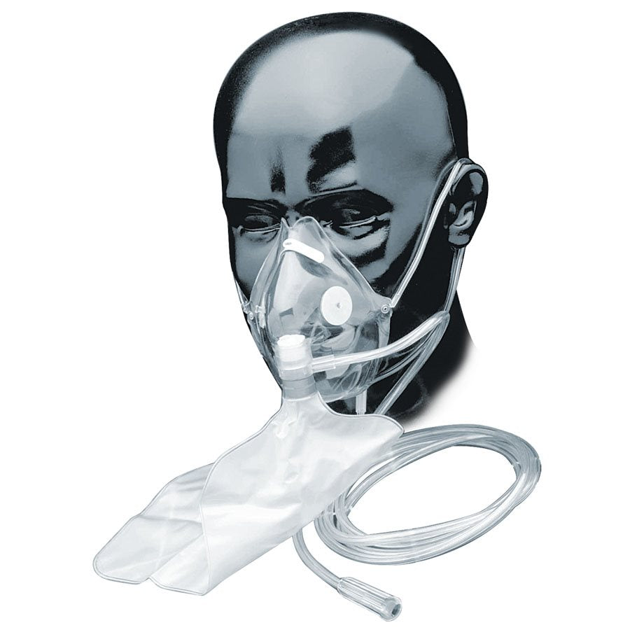 Salter Labs Adult Mask, Elongated, Non-Rebreathing, 7' Tubing, 50 per Case