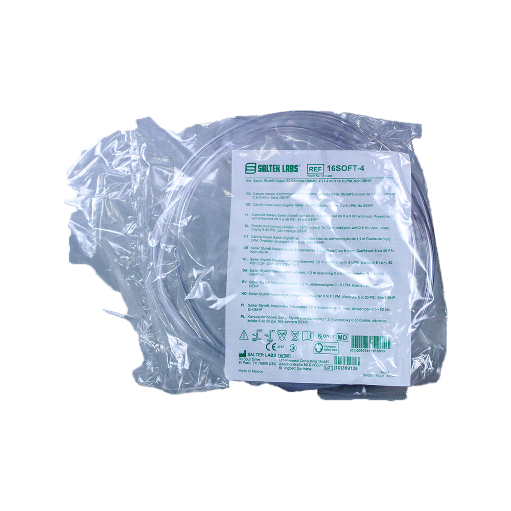 Salter Labs Soft 4' & 7' Low-Flow ( 0-6 LPM ) Singles, 10 Pack, 25 Pack, 50 Pack