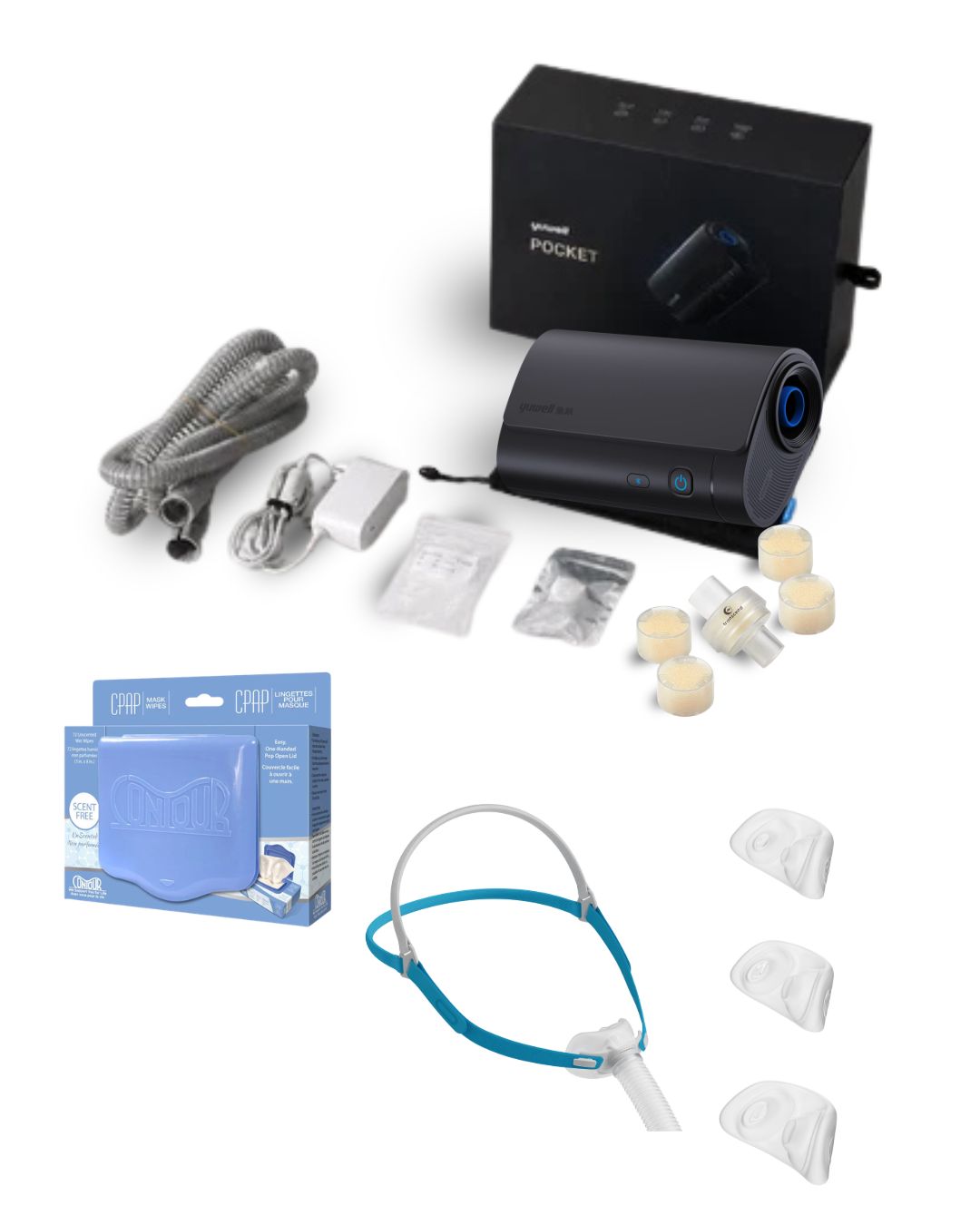 Yuwell Pocket-X Travel CPAP Bundle + F&P Nova Micro Fit Pack