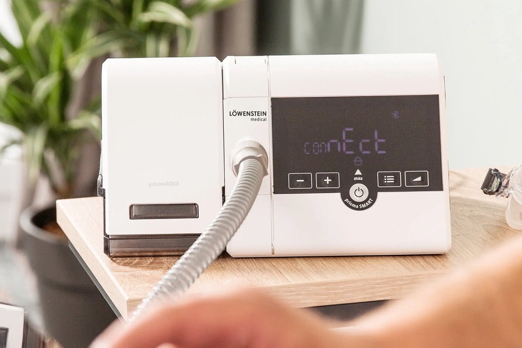 Lowenstein Prisma CPAP Bundle (F&P Vitera Full Face Mask Fit Pack | Unscented Mask Wipes | Heated Tubing | 12 Pollen Filters)